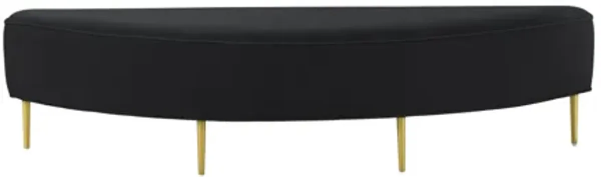 Bianca Black Velvet King Bench