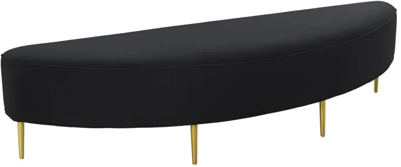 Bianca Black Velvet Queen Bench