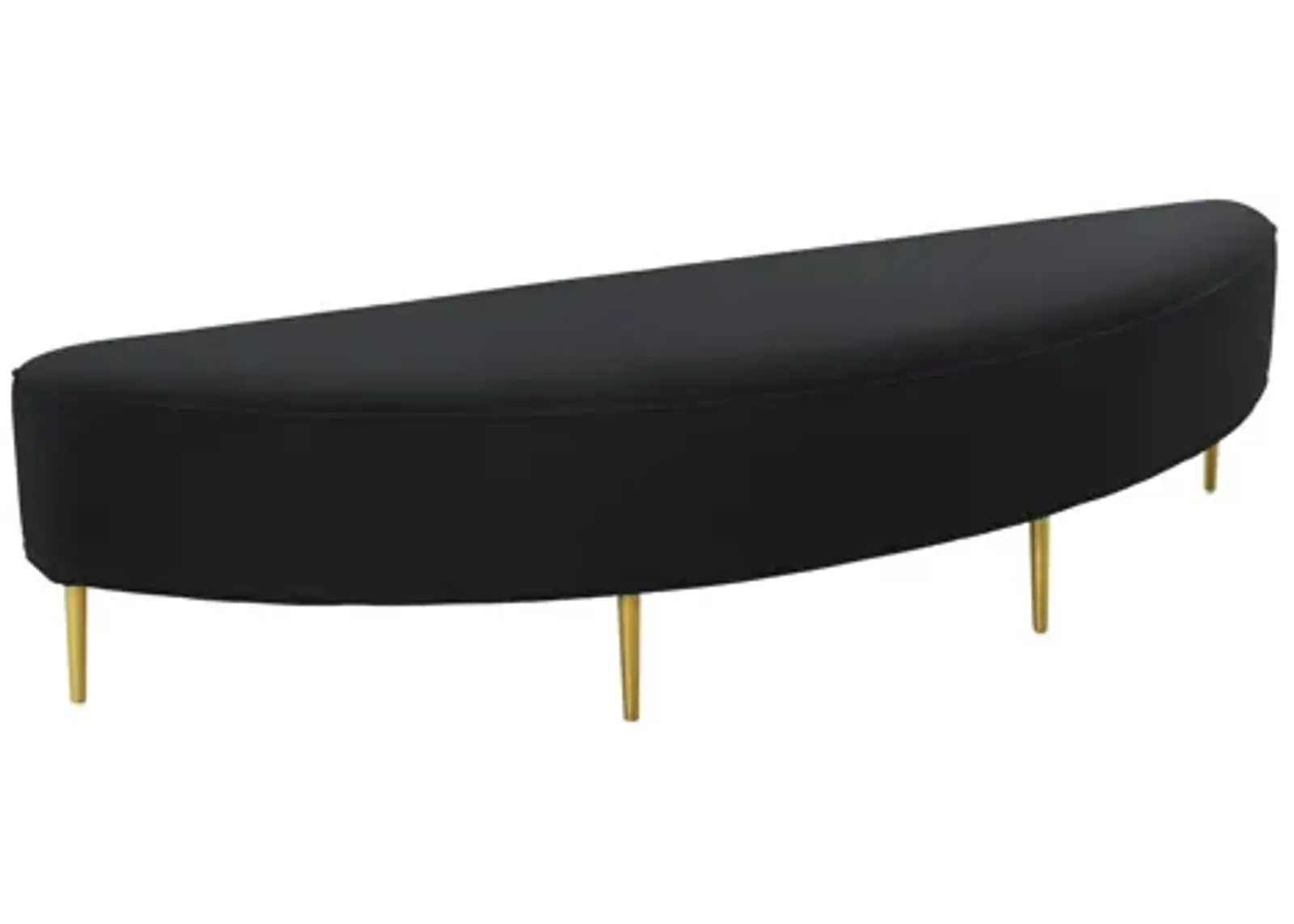 Bianca Black Velvet Queen Bench