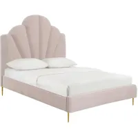 Bianca Blush Velvet Bed in Full