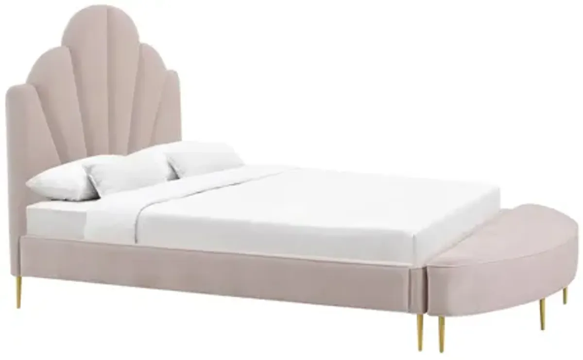 Bianca Blush Velvet Full Bench