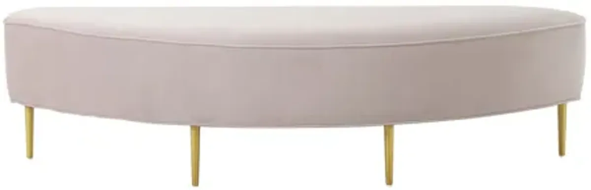 Bianca Blush Velvet Queen Bench