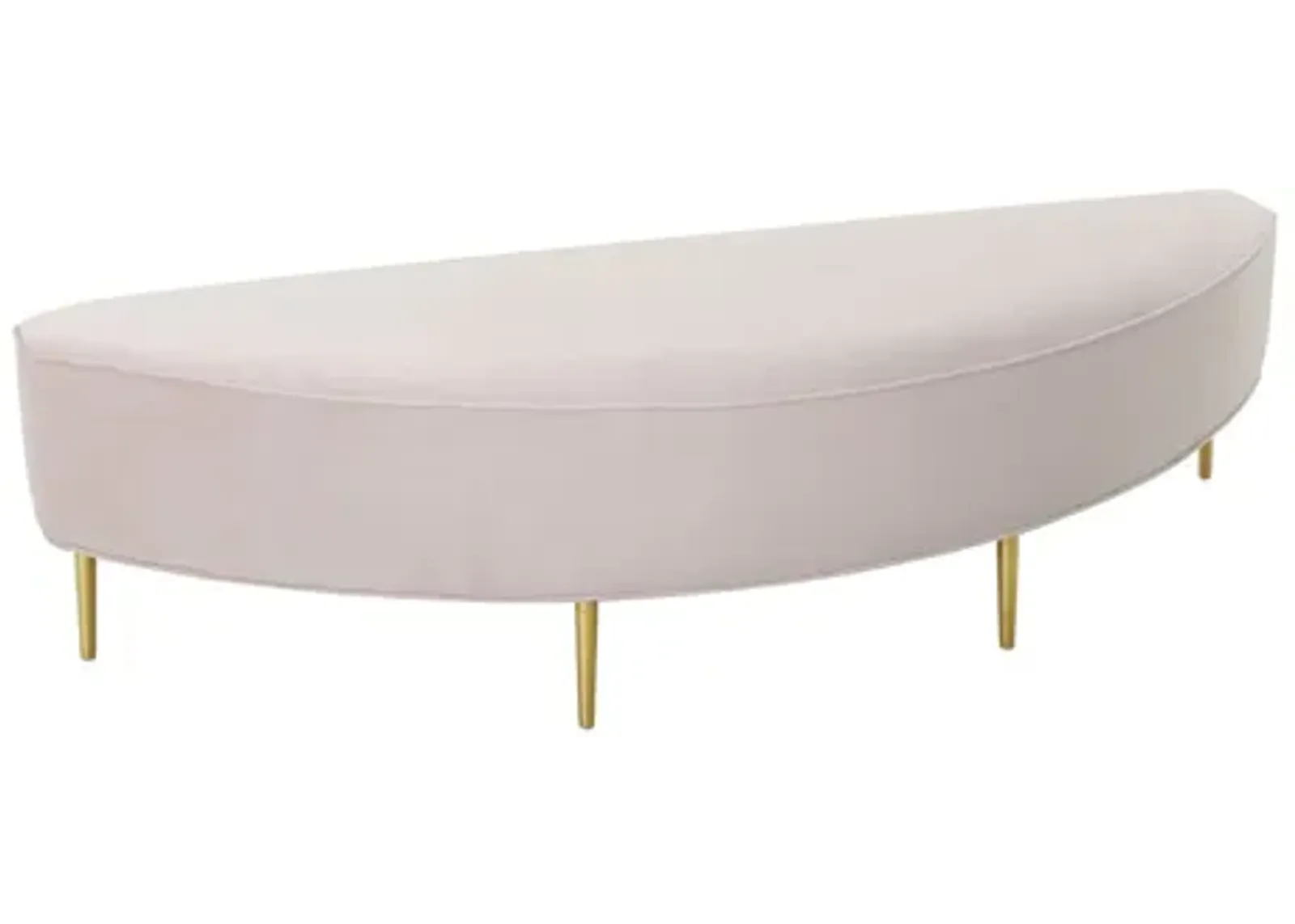 Bianca Blush Velvet Queen Bench