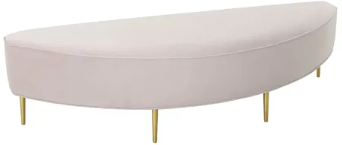 Bianca Blush Velvet Queen Bench