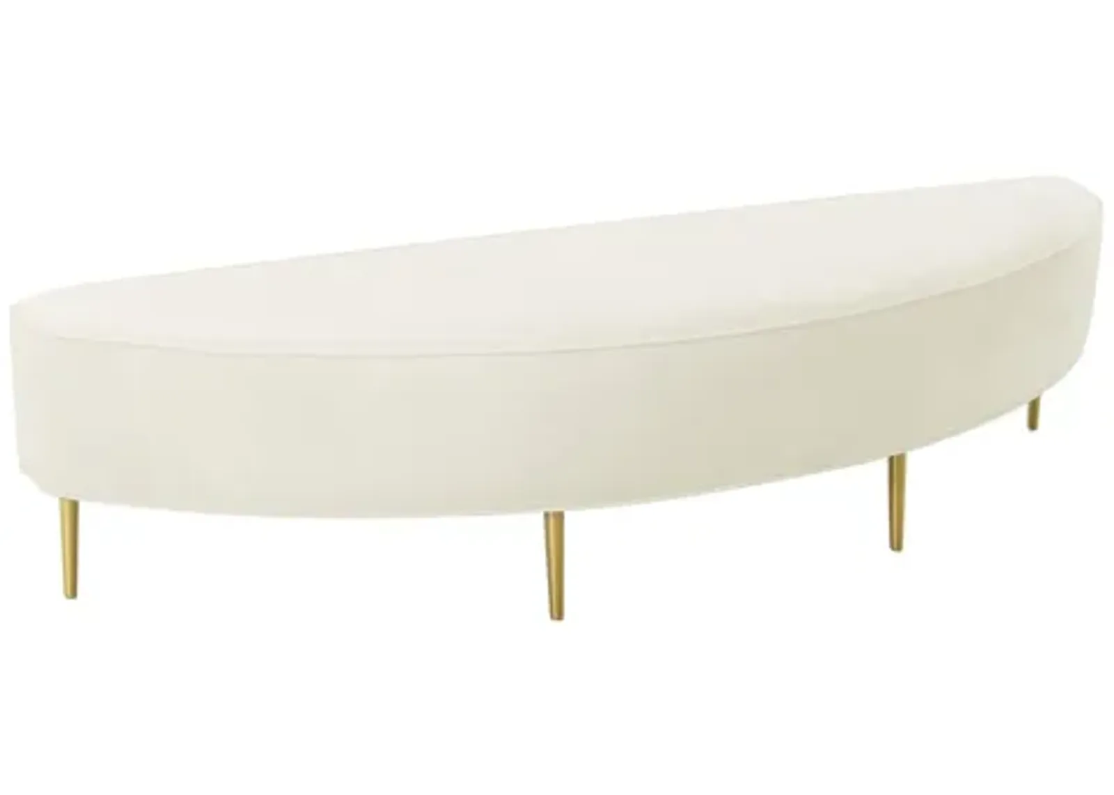 Bianca Cream Velvet Full Bench