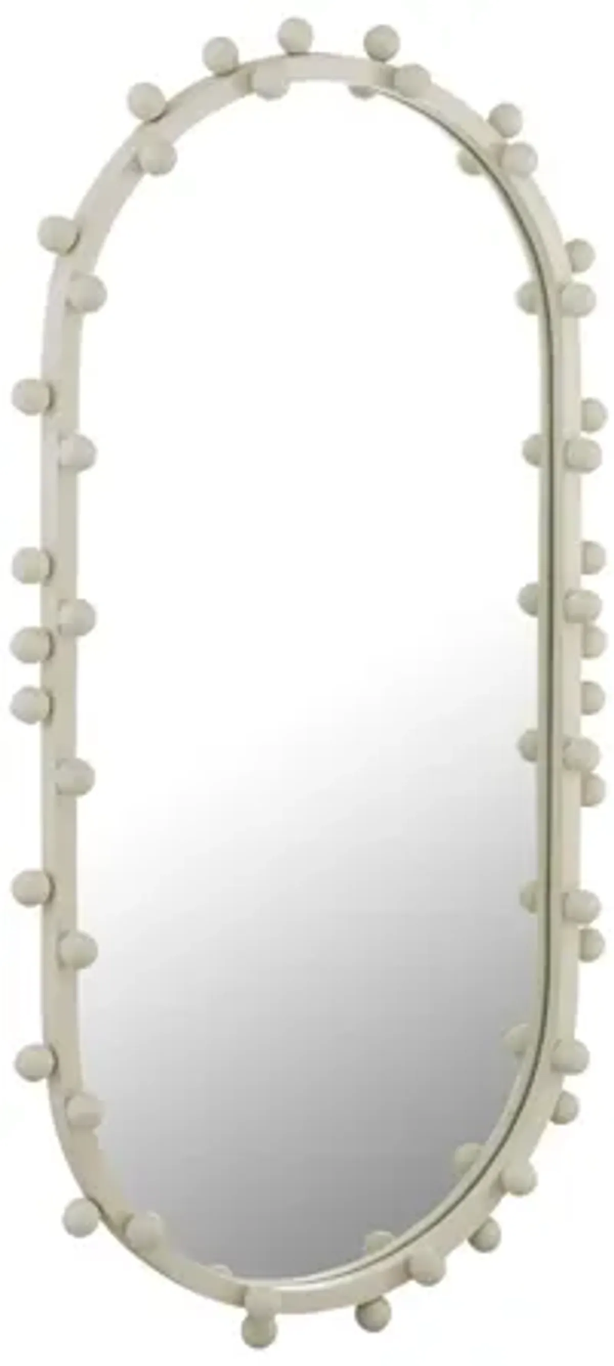 Bubbles Ivory Large Oval Wall Mirror