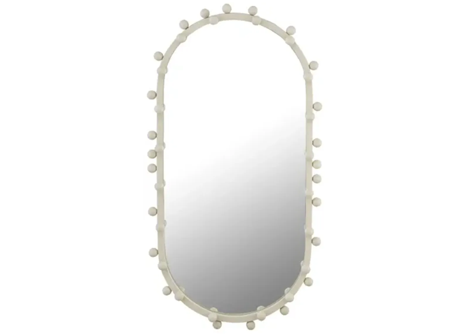 Bubbles Ivory Large Oval Wall Mirror