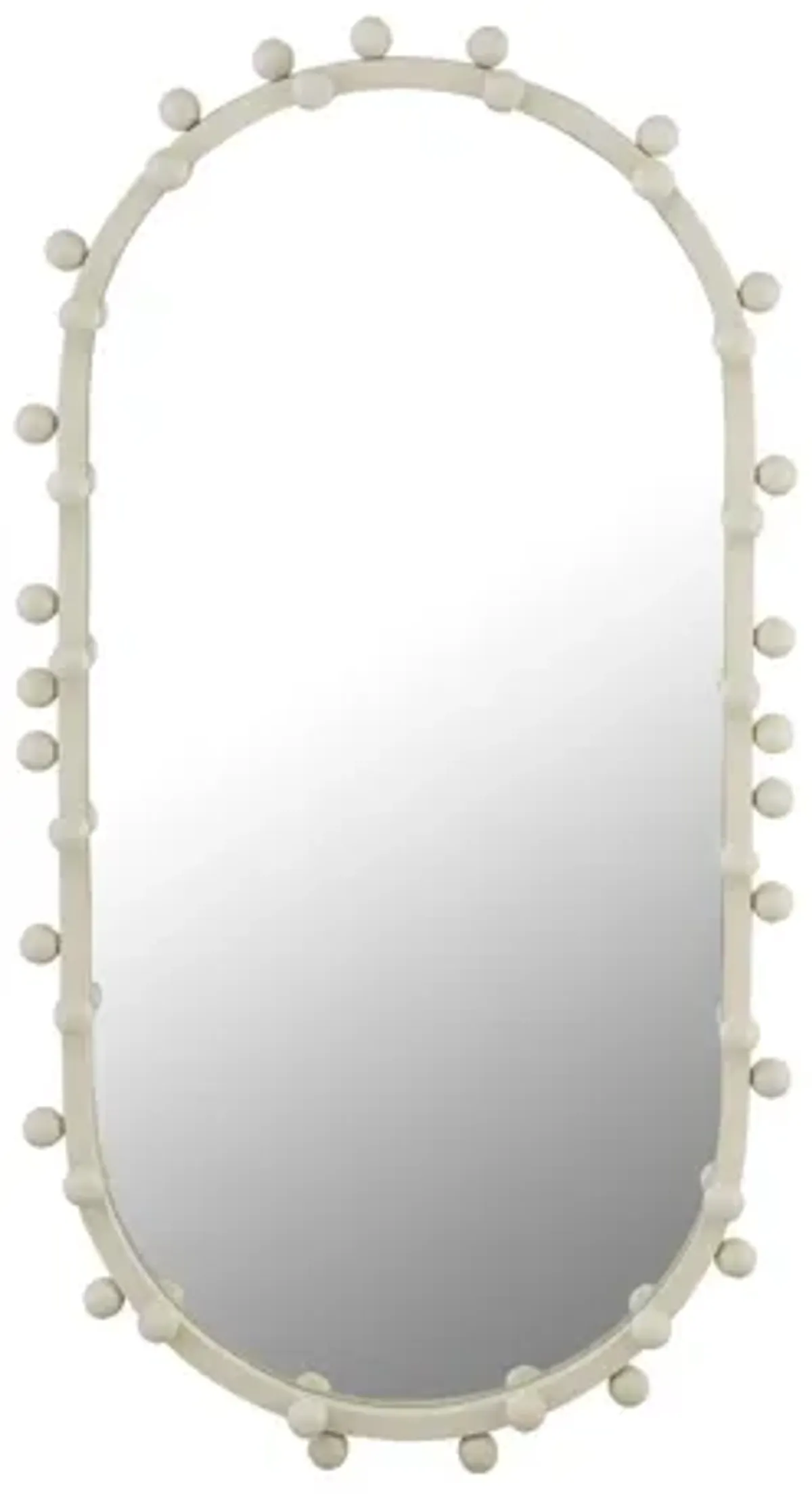 Bubbles Ivory Large Oval Wall Mirror