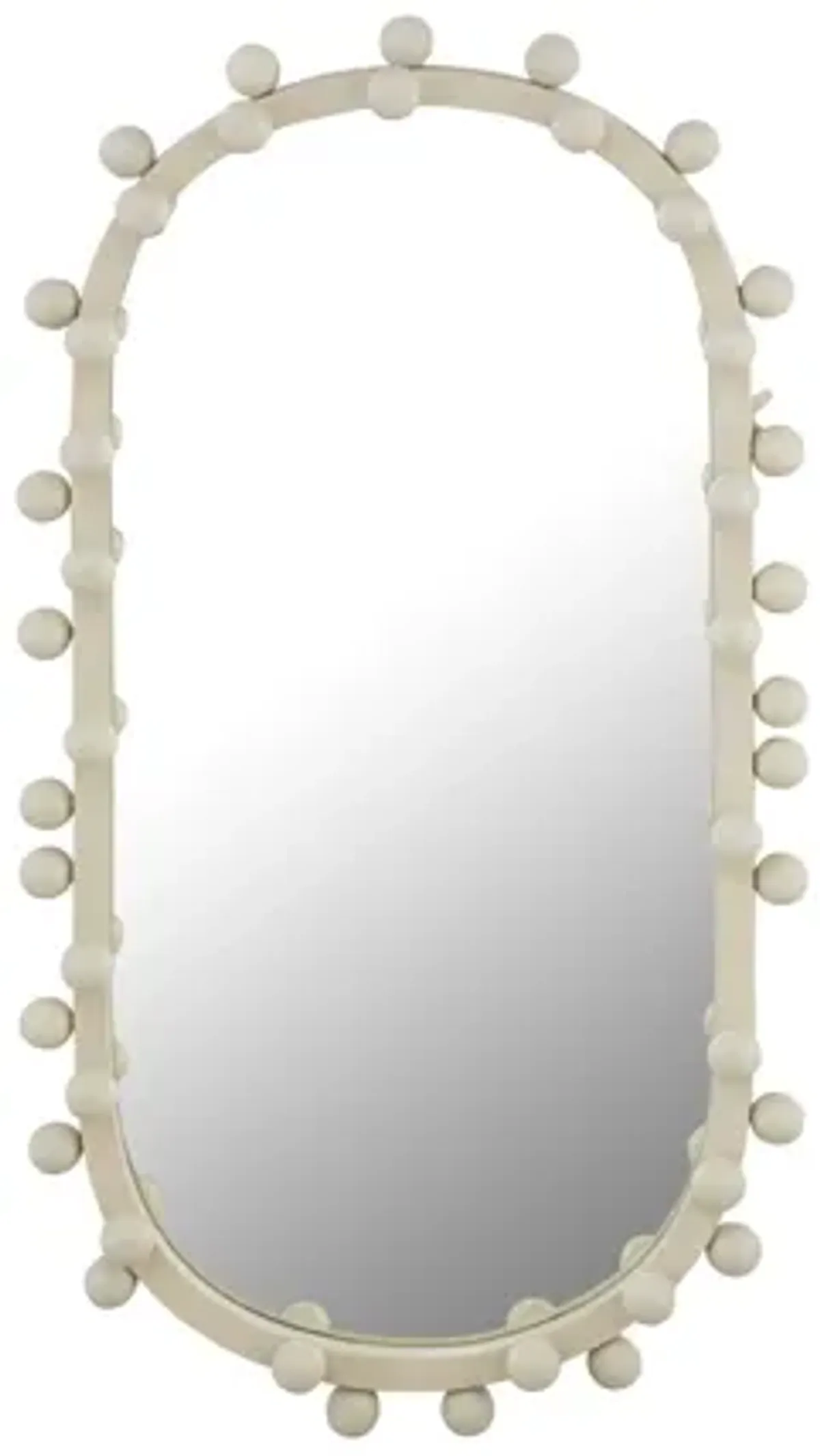 Bubbles Ivory Oval Wall Mirror