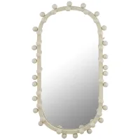 Bubbles Ivory Oval Wall Mirror