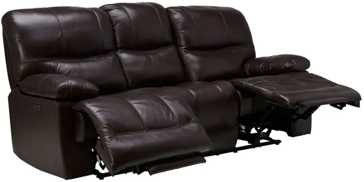 Ezra Leather Power Reclining Sofa