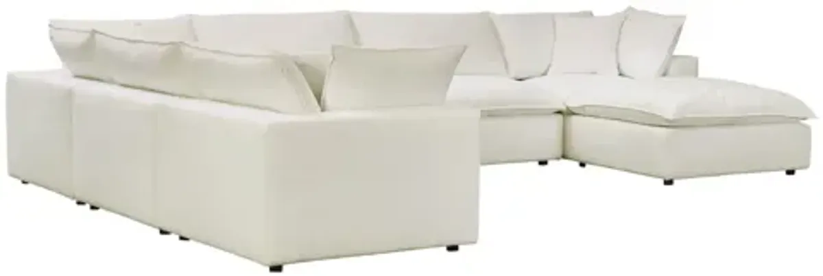 Cali Natural Modular Large 7 Piece Chaise Sectional