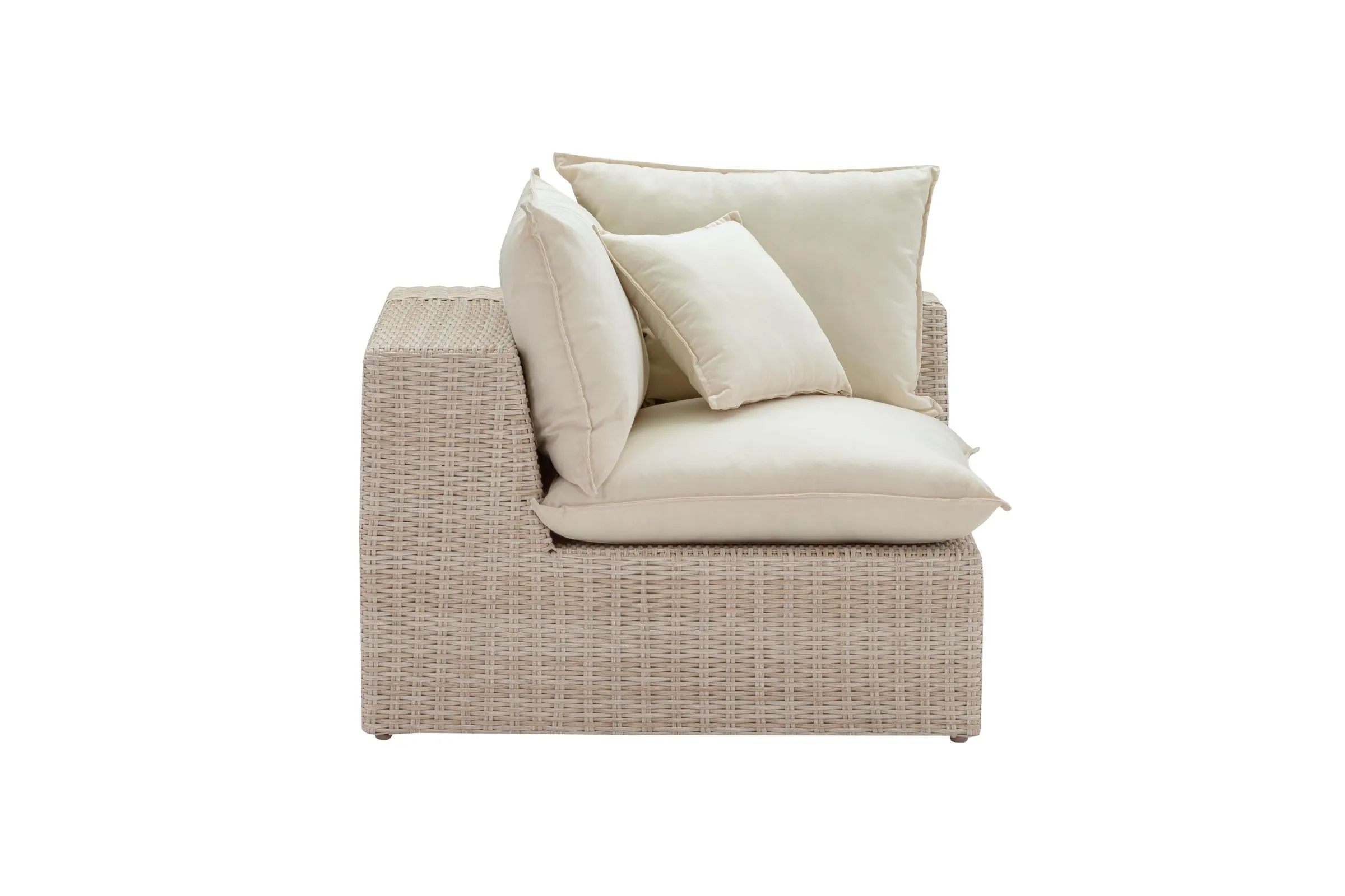 Cali Natural Wicker Outdoor Corner Chair