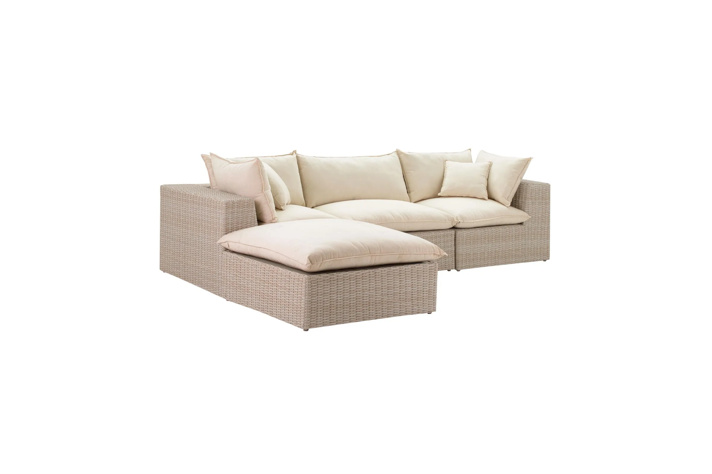 Cali Natural Wicker Outdoor Modular Sectional