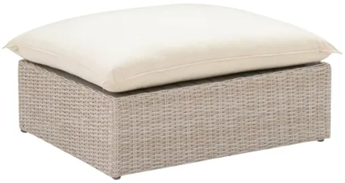 Cali Natural Wicker Outdoor Ottoman