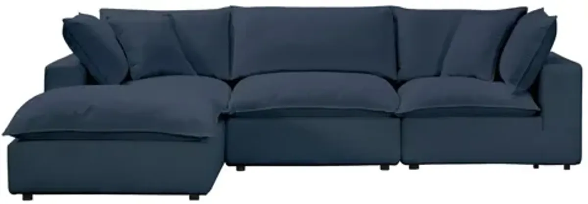 Cali Navy Modular 4 Piece Sectional