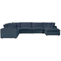 Cali Navy Modular Large Chaise Sectional