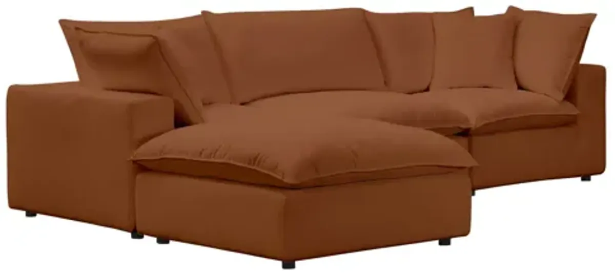 Cali Rust Modular 4 Piece Sectional