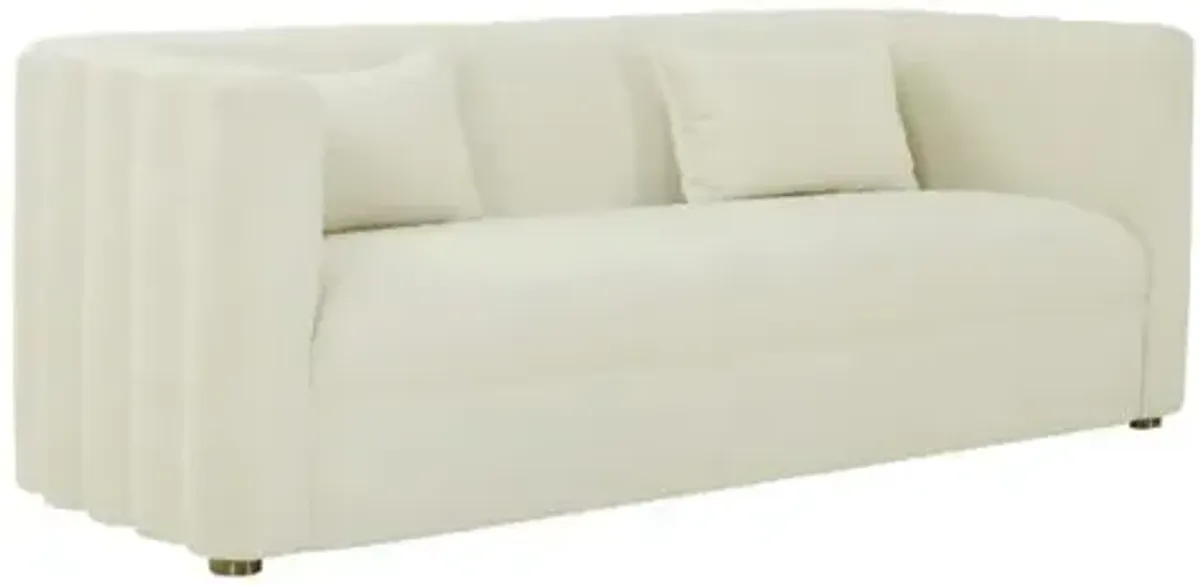 Callie Cream Velvet Sofa