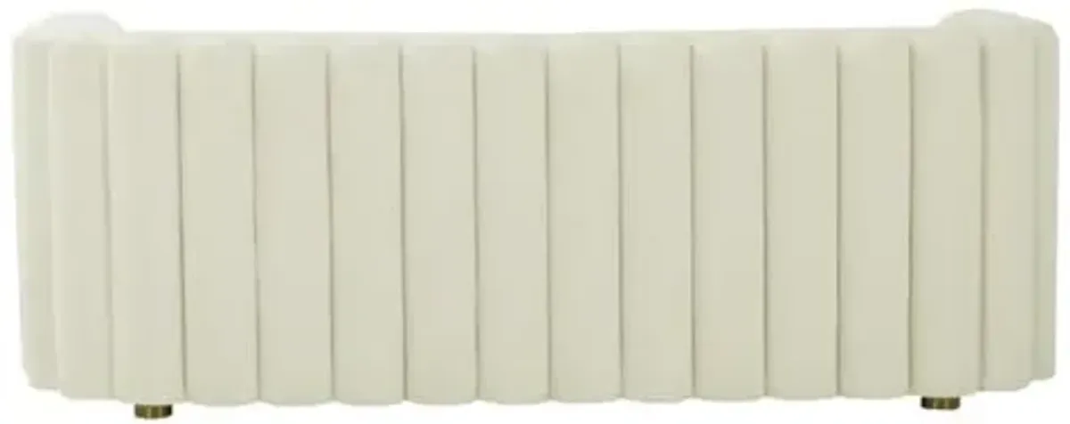 Callie Cream Velvet Sofa