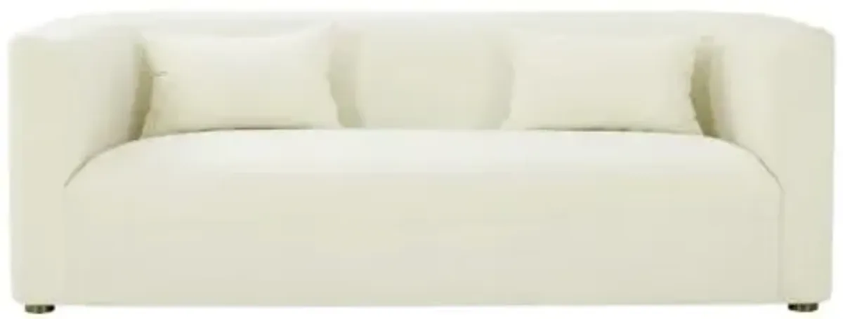 Callie Cream Velvet Sofa