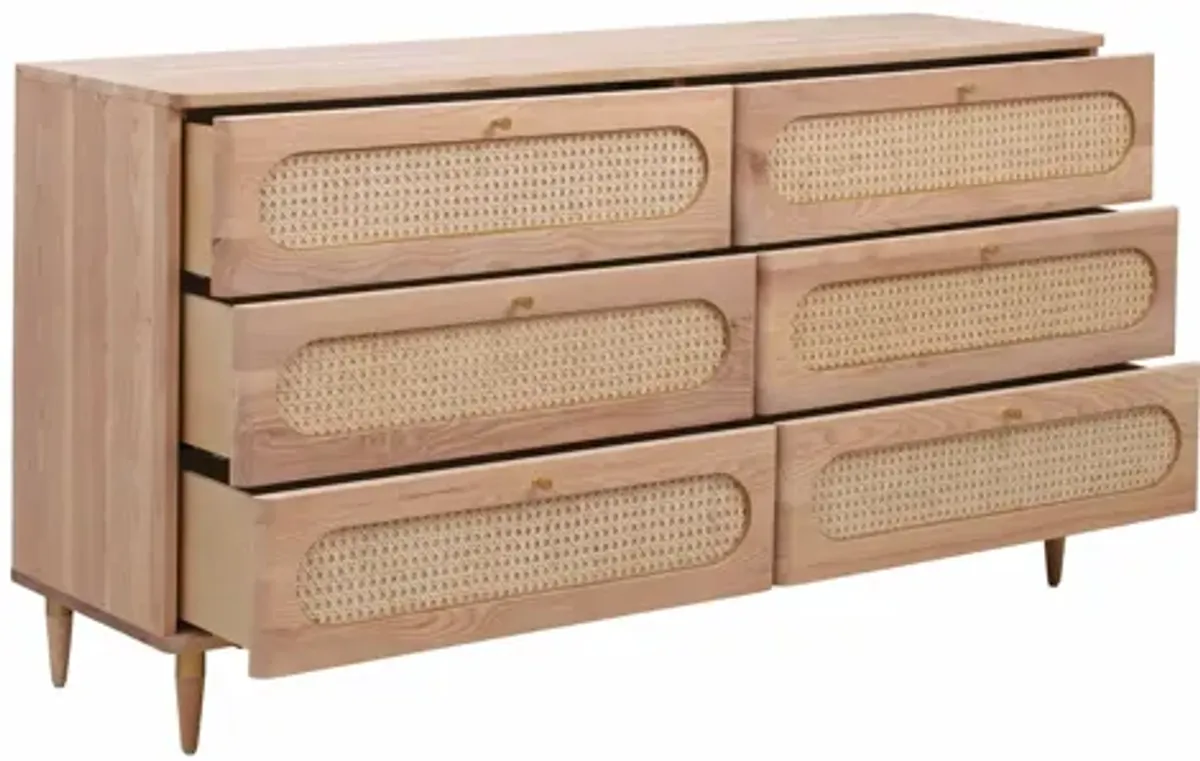 Carmen Cane 6 Drawer Dresser