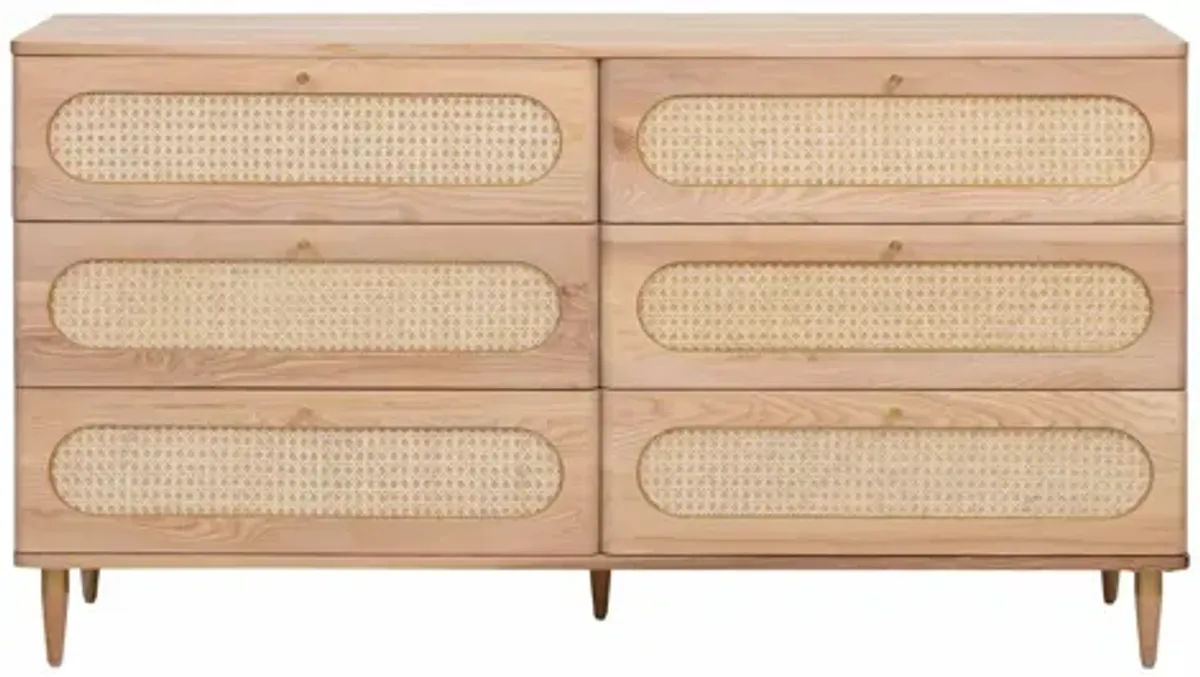 Carmen Cane 6 Drawer Dresser