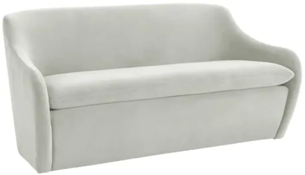 Cellia Light Grey Velvet Loveseat