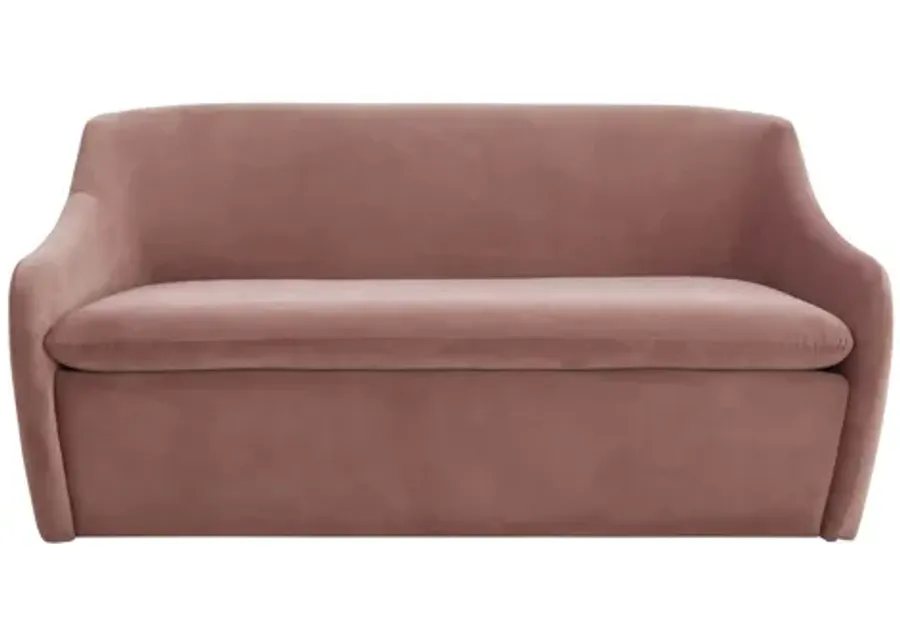 Cellia Mauve Velvet Loveseat