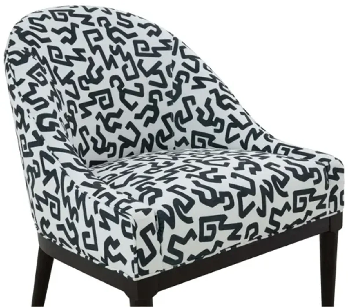 Crystal Velvet Patterned Accent Chair