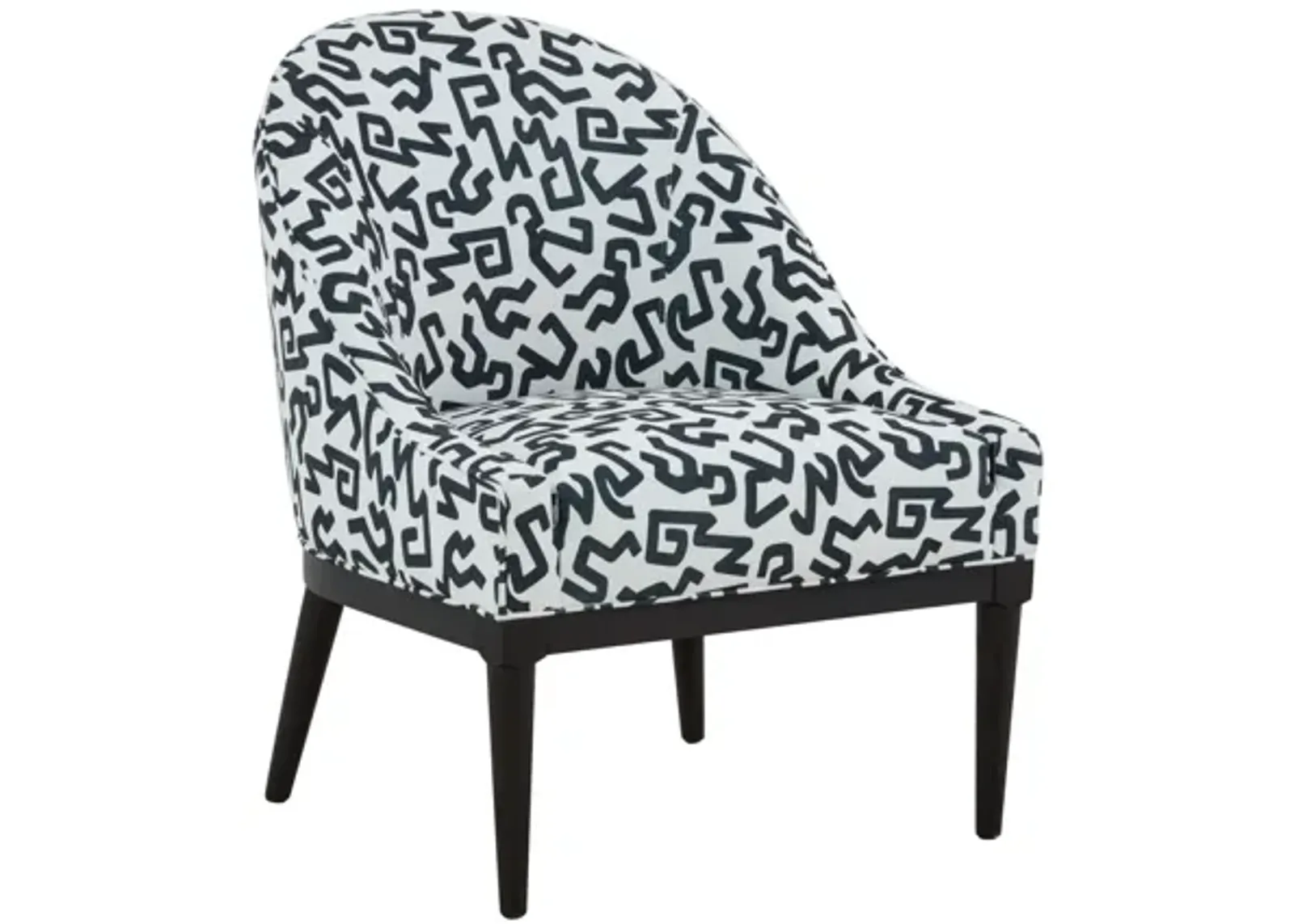 Crystal Velvet Patterned Accent Chair