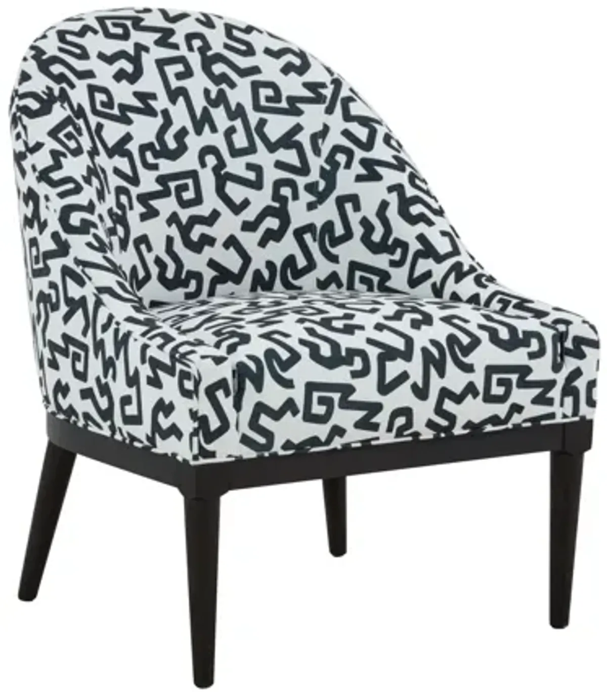 Crystal Velvet Patterned Accent Chair