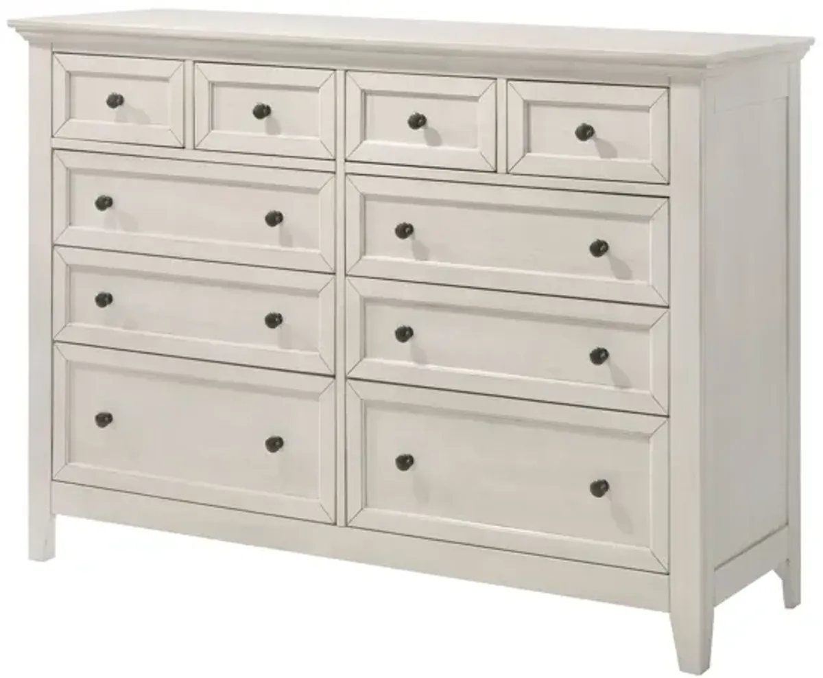 San Mateo White Dresser + Mirror