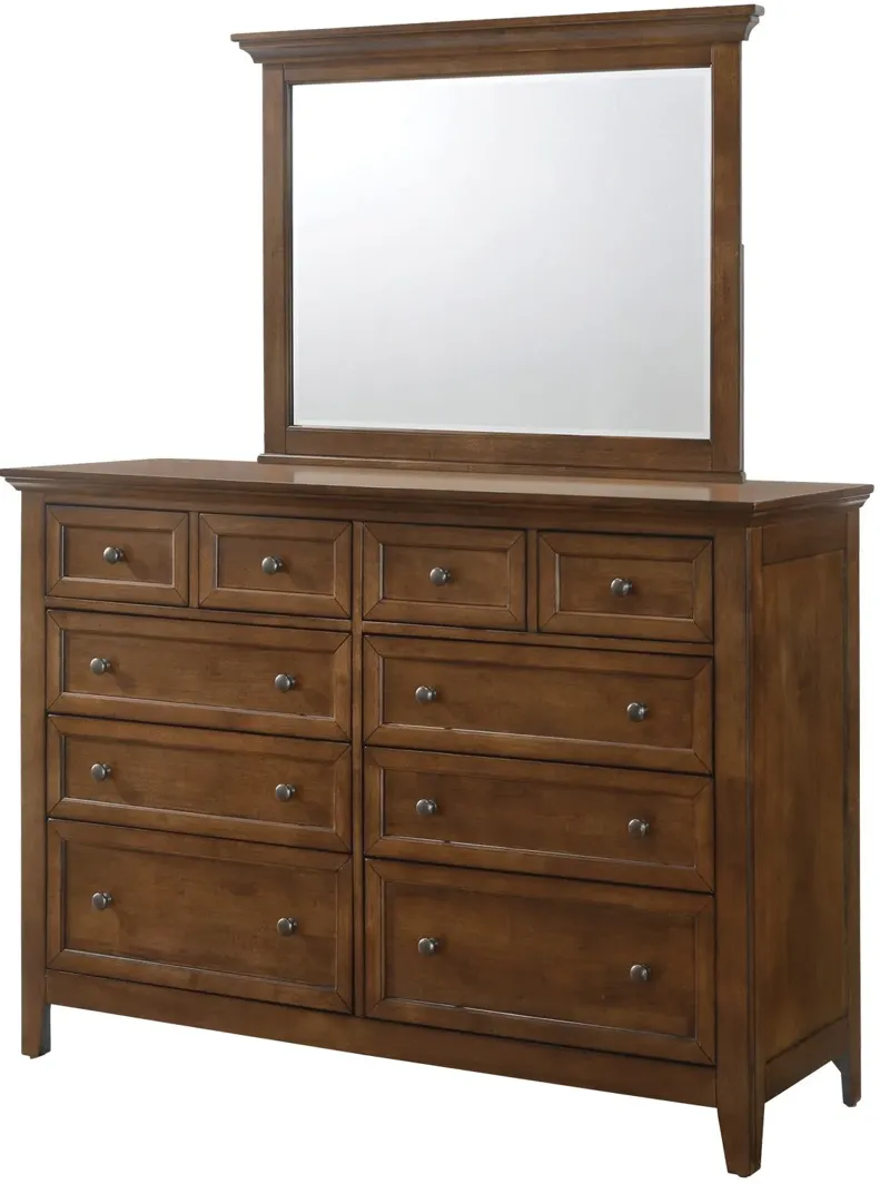 San Mateo Brown Dresser + Mirror