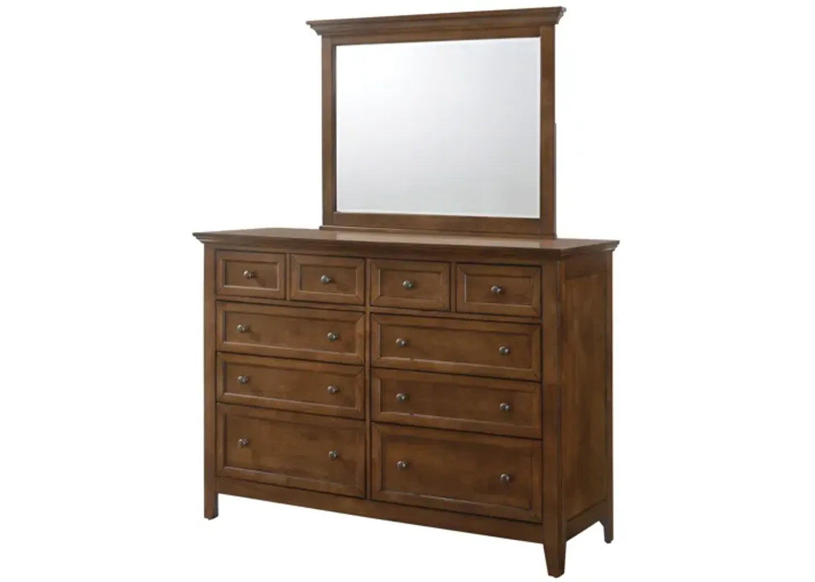 San Mateo Brown Dresser + Mirror