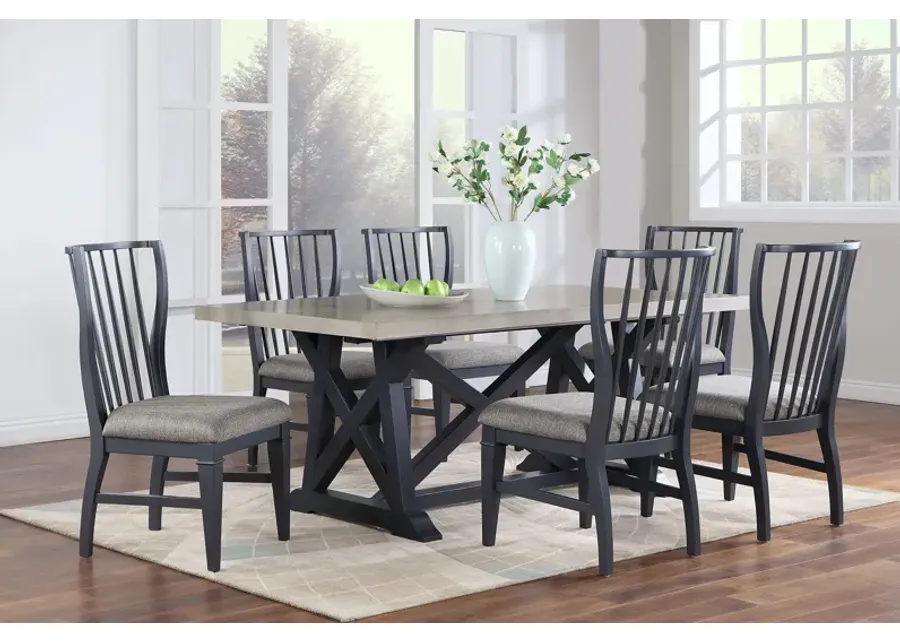 Haven Grey Dining Table + 6 Chairs