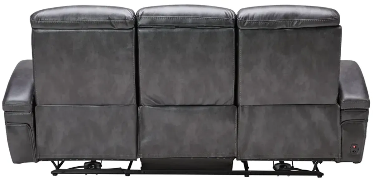 Astro Grey Dual Power Reclining Sofa