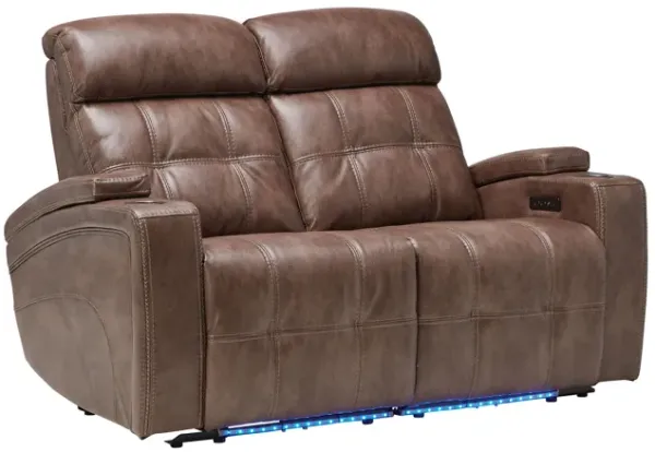 Astro Brown Dual Power Reclining Loveseat