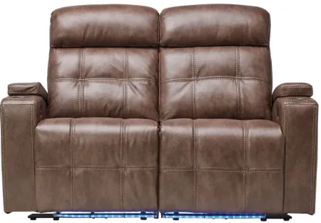 Astro Brown Dual Power Reclining Loveseat