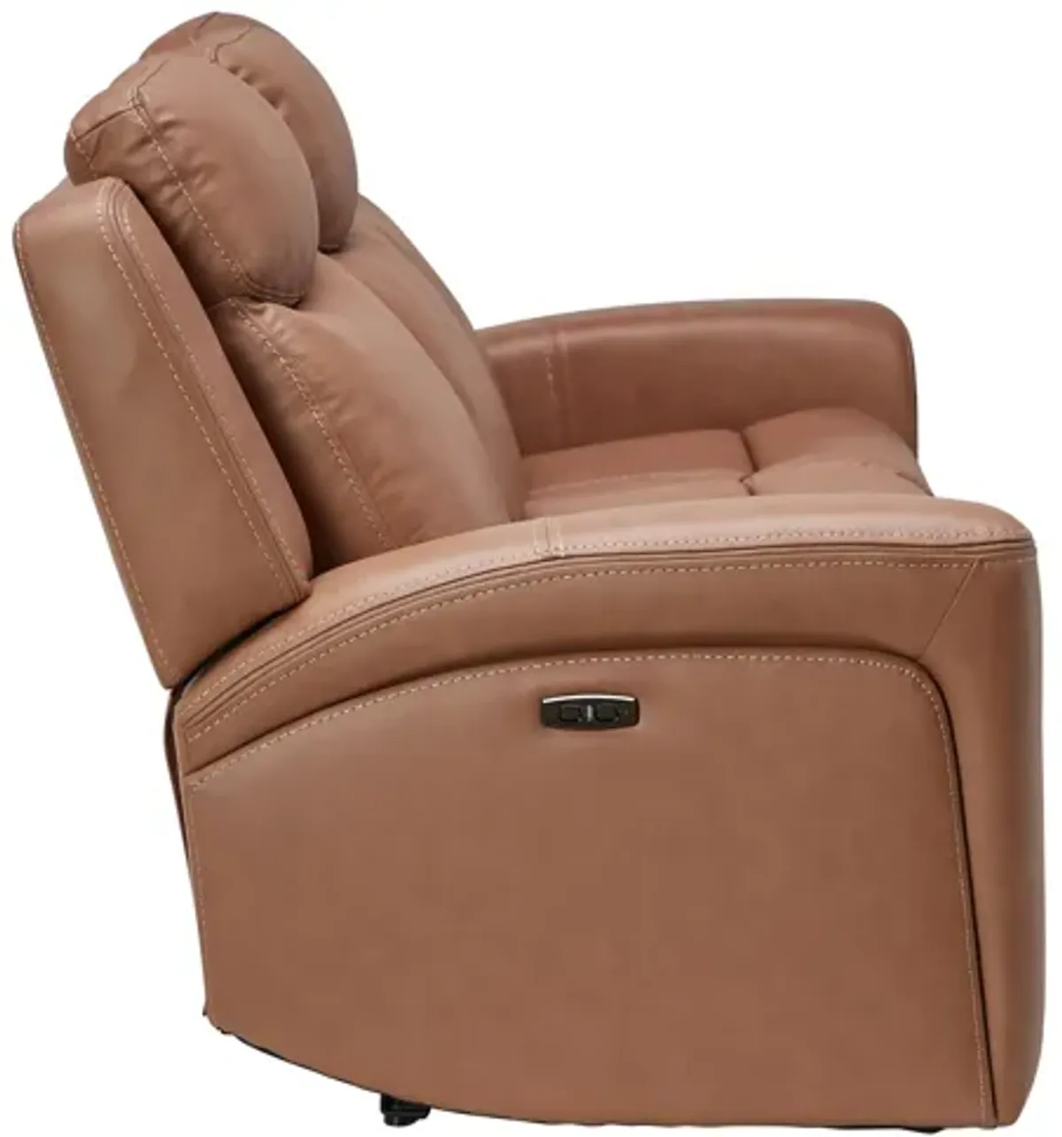 Knox Brown Dual Power Leather Reclining Sofa