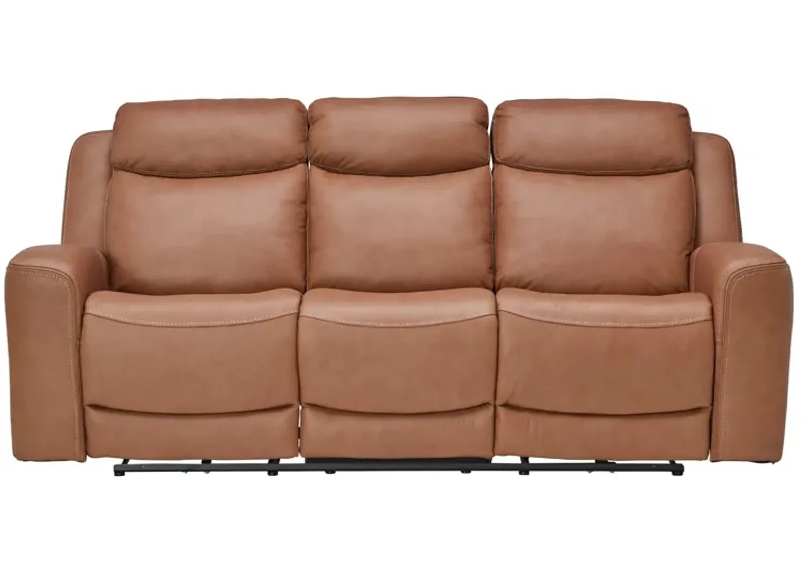 Knox Brown Dual Power Leather Reclining Sofa