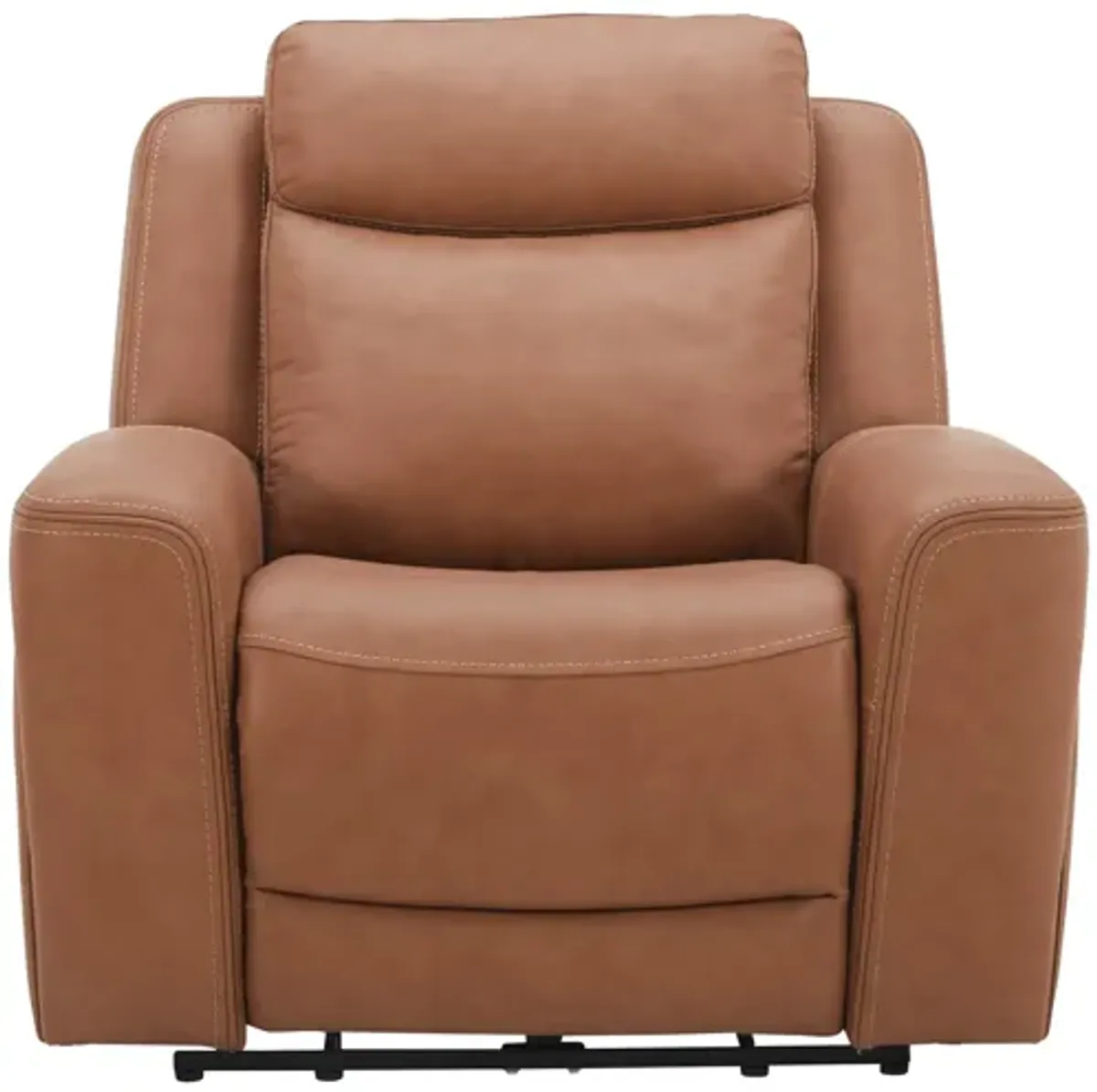 Knox Brown Dual Power Leather Recliner