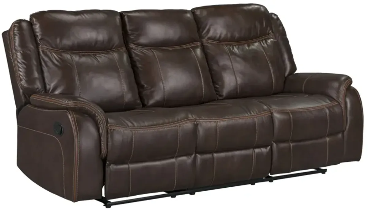 Avalon Chocolate Reclining Sofa with Drop Down Table