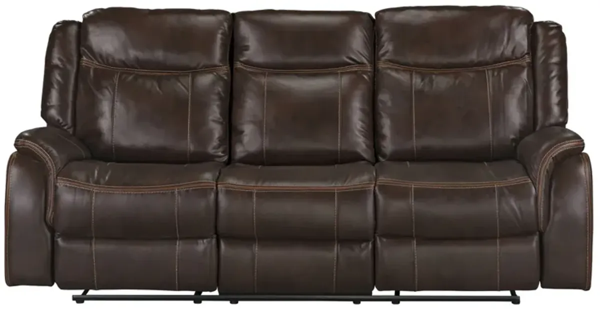 Avalon Chocolate Reclining Sofa with Drop Down Table