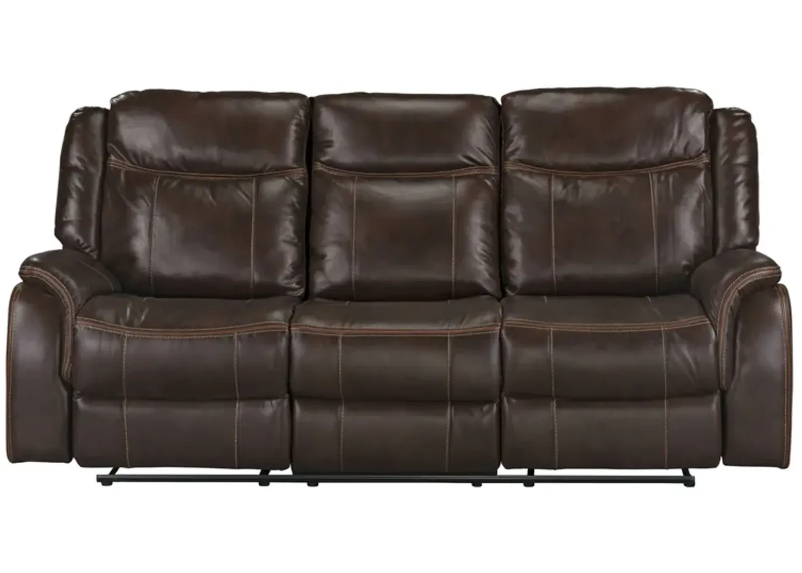 Avalon Chocolate Reclining Sofa with Drop Down Table