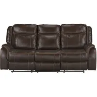 Avalon Chocolate Reclining Sofa with Drop Down Table