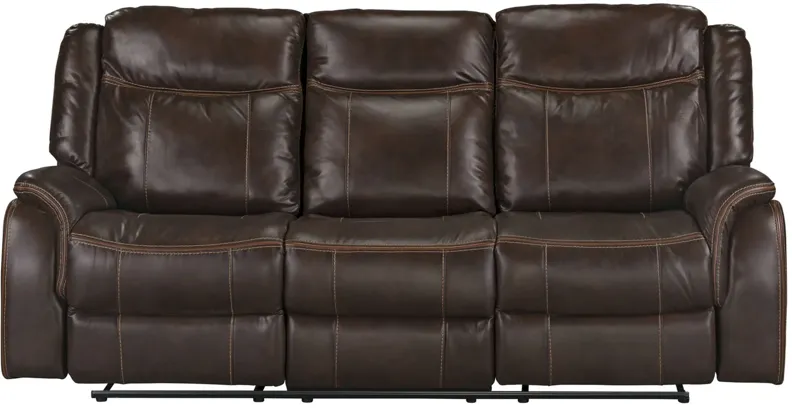 Avalon Chocolate Reclining Sofa with Drop Down Table