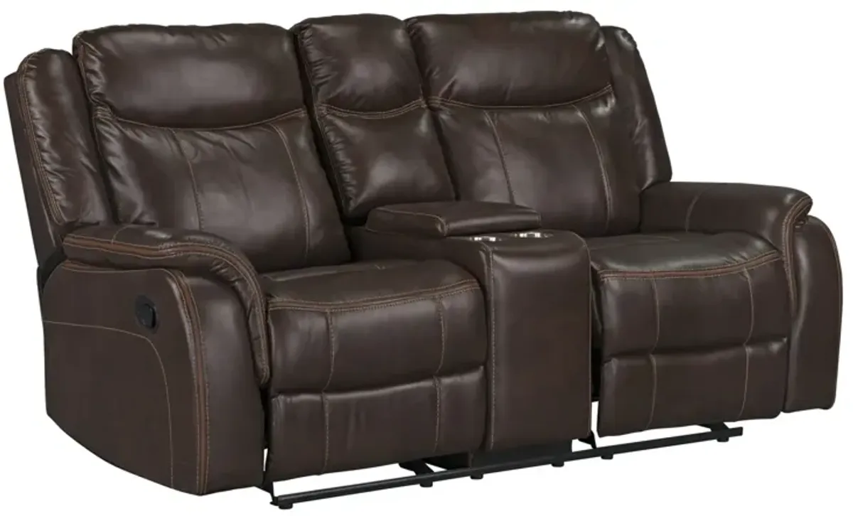 Avalon Chocolate Gliding Reclining Loveseat