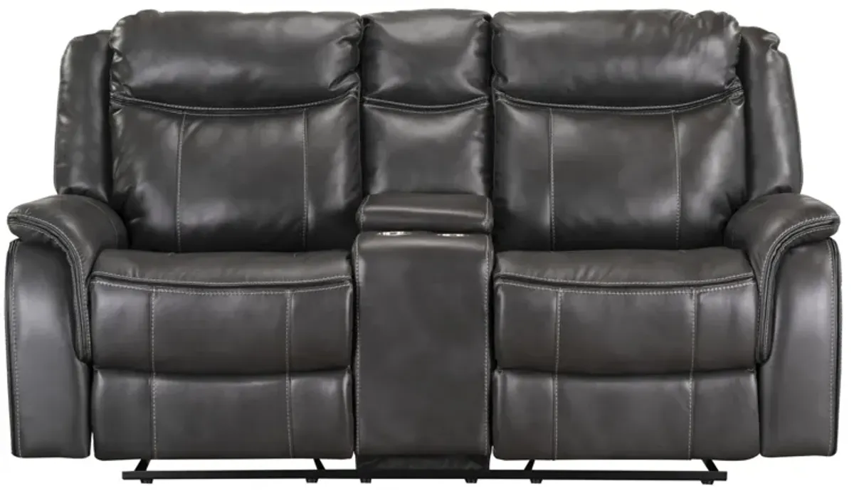 Avalon Charcoal Gliding Reclining Loveseat