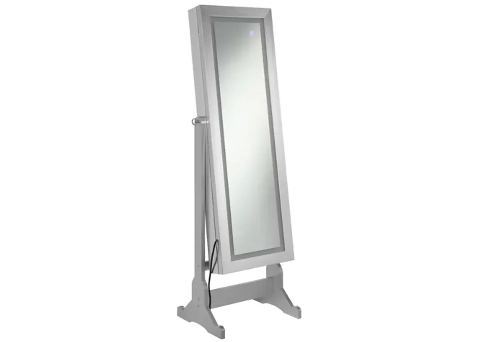 Silver Jewelry Chest Mirror